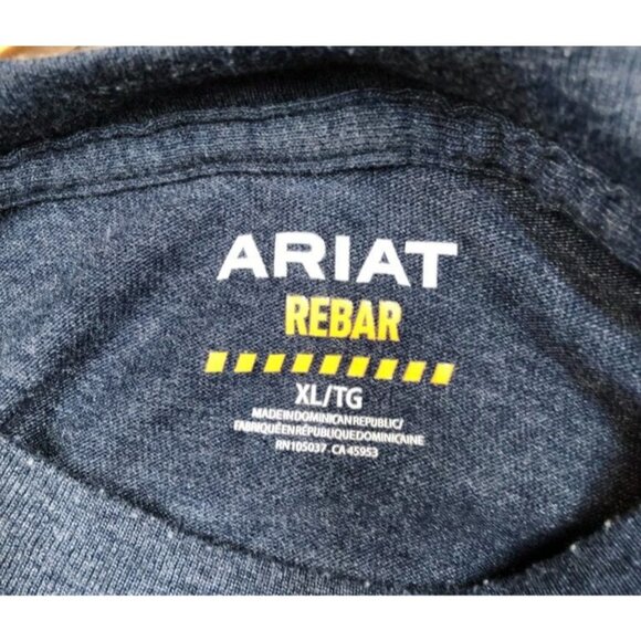 Ariat Rebar Cotton Strong American Grit Graphic T-Shirt Vertical Flag Men's XL - Picture 5 of 6